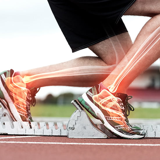 Vitamin K für die Knochen Mann am Startblock
