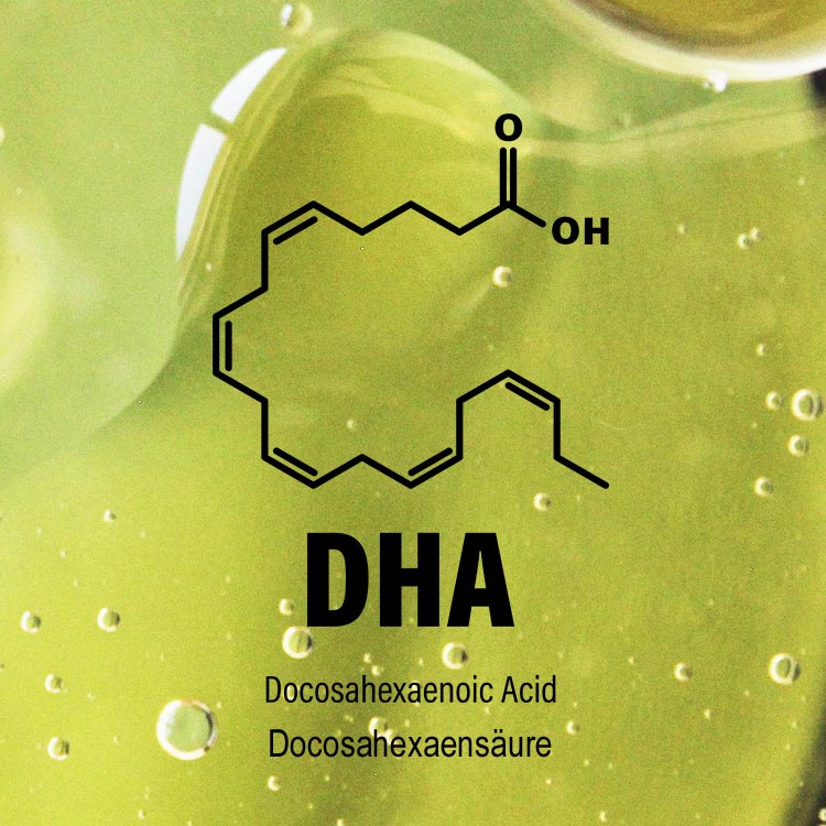 Chemische Struktur von DHA Chemische Struktur von DHA
