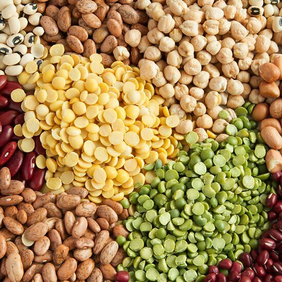 Hülsenfrüchte sind reich an Protein Verschiedene Hülsenfrüchte
