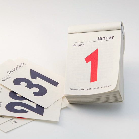 Zwischenziele unterstützen Abreisskalender
