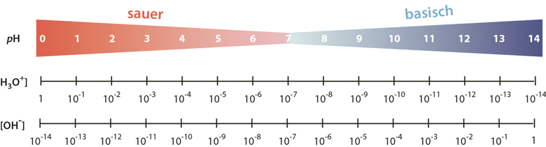 02_pH-Werte-Skala pH-Werte-Skala zur Veranschaulichung des Spektrums von sauer bis basisch.